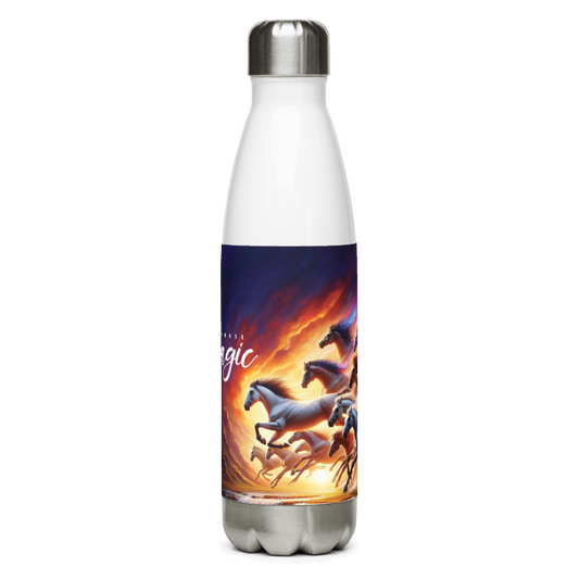 Horse Magic |Stainless Steel Water Bottle | White - Chalanni